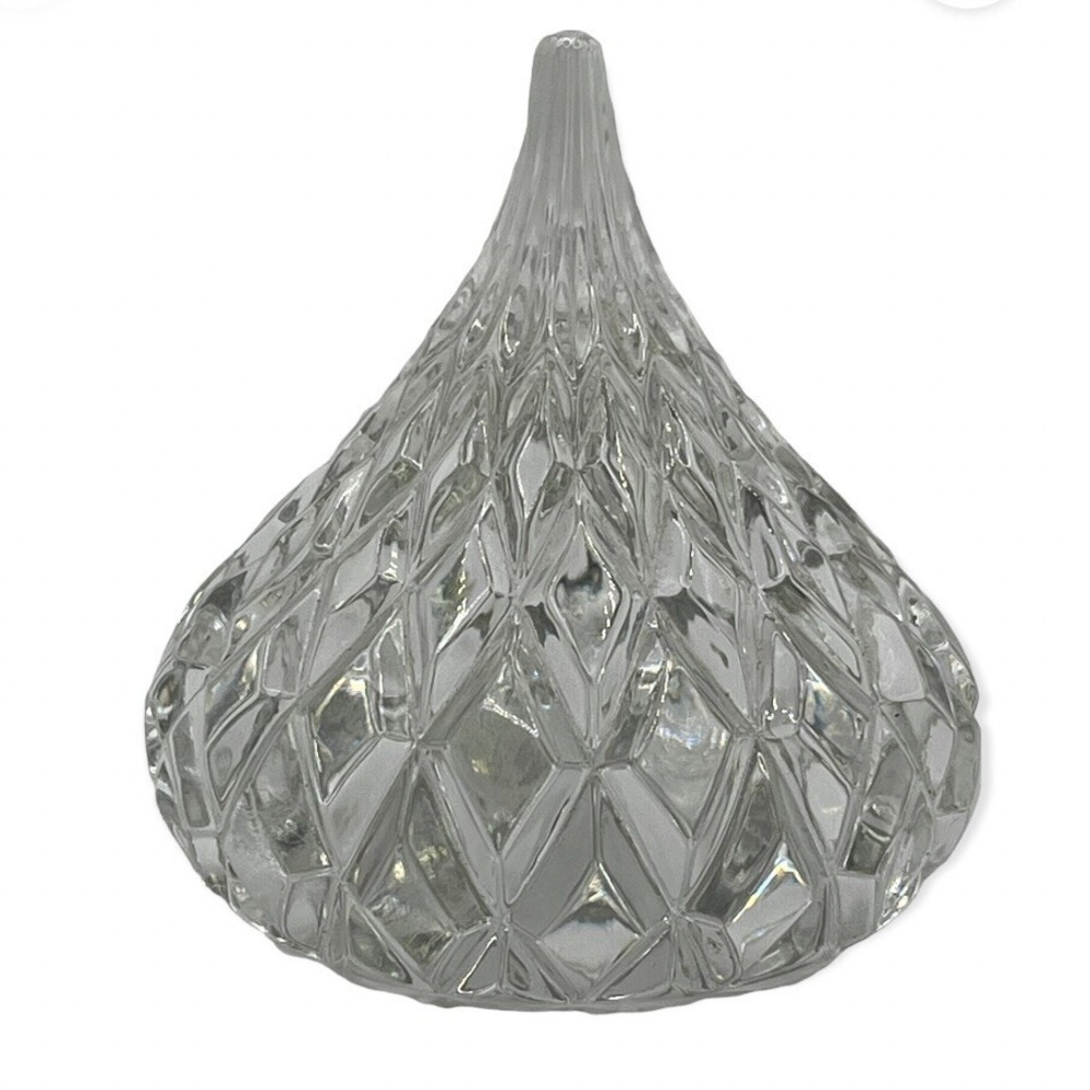 Lead Jonal Crystal Paperweight Hershey Kiss Diamond Cut 3 1/2 in Tall